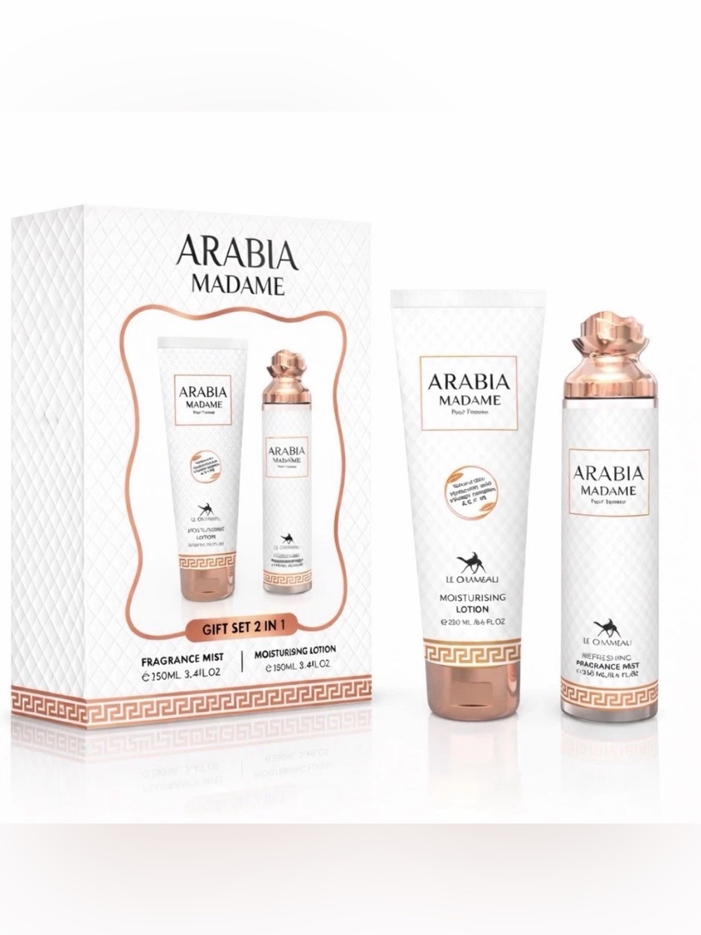 Arabia Madame Gift Set 2 In 1 Moistursing Lotion-Frang Mist 250ml-8.4 OZ (NEW)